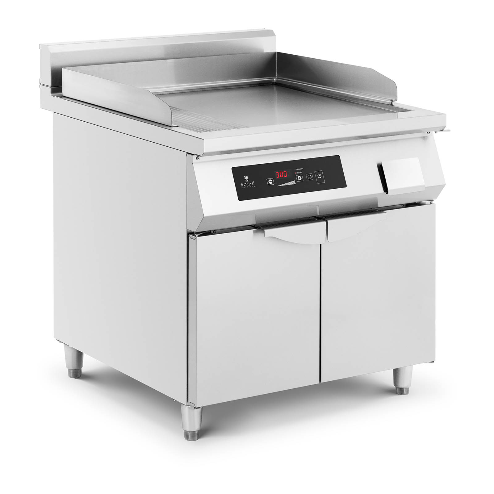 Grill professionnel - Induction - 720 x 610 mm - lisse - 10000 W - Royal Catering