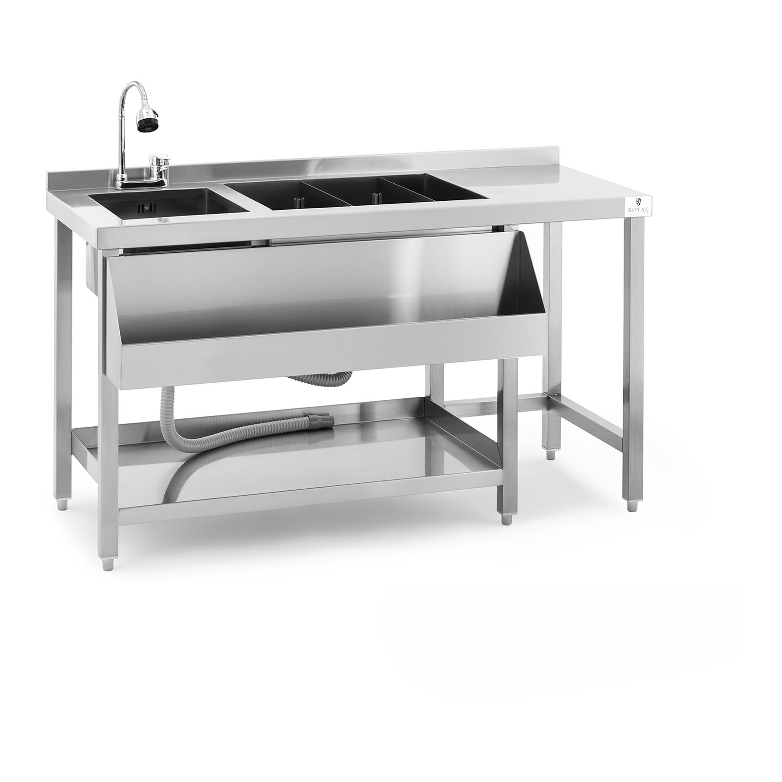Station cocktail - avec bac à glace et porte-bouteilles - Royal Catering