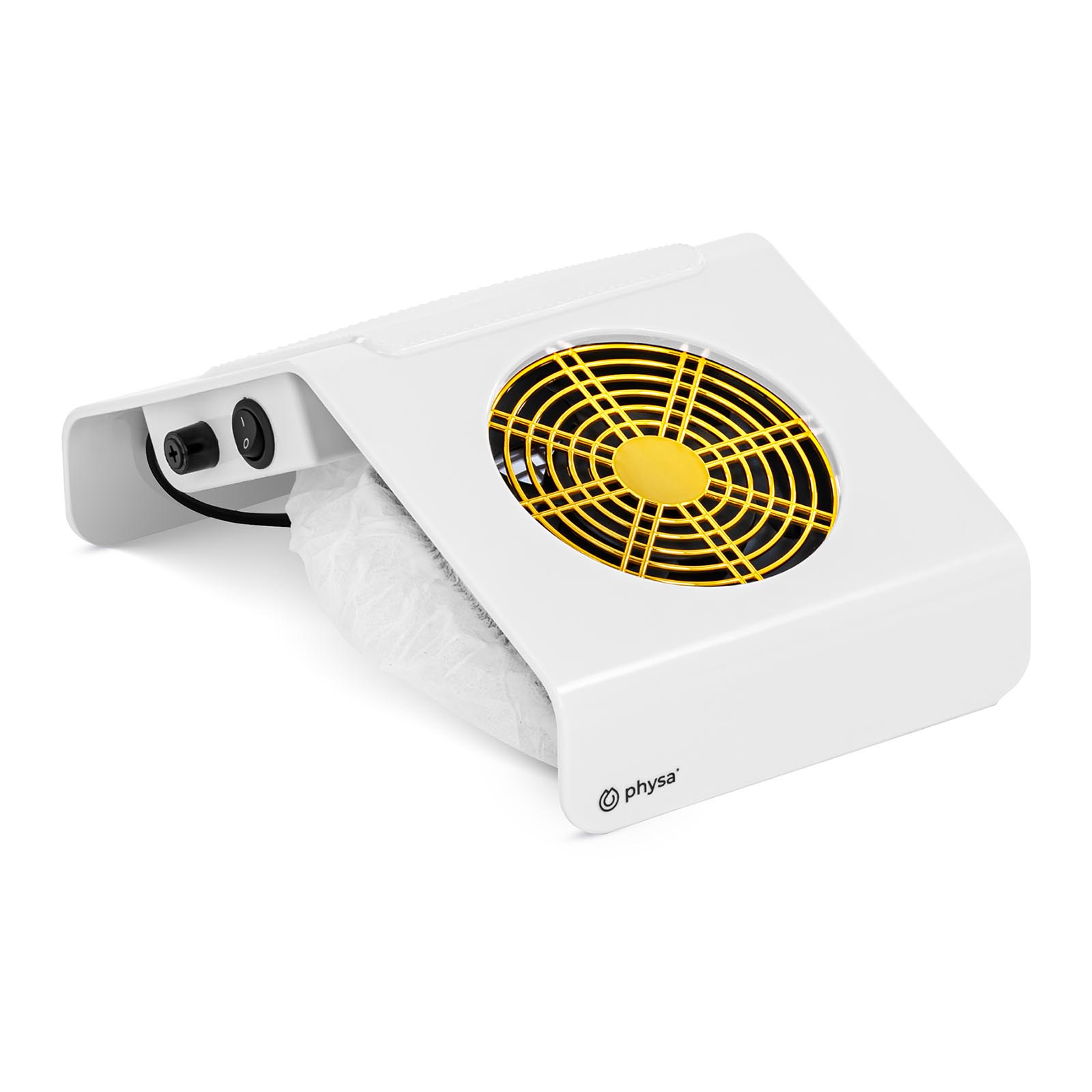 Aspirateur ongle - 40 W - blanc/doré - 1 ventilateur - réglable en continu