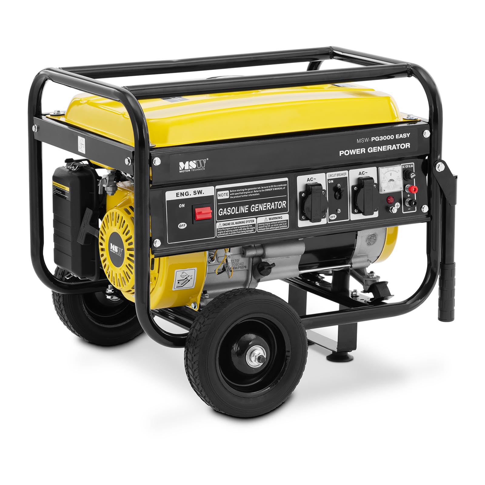 Groupe électrogène essence - 3000 W - 230 V CA / 12 V CC - démarrage manuel/électrique
