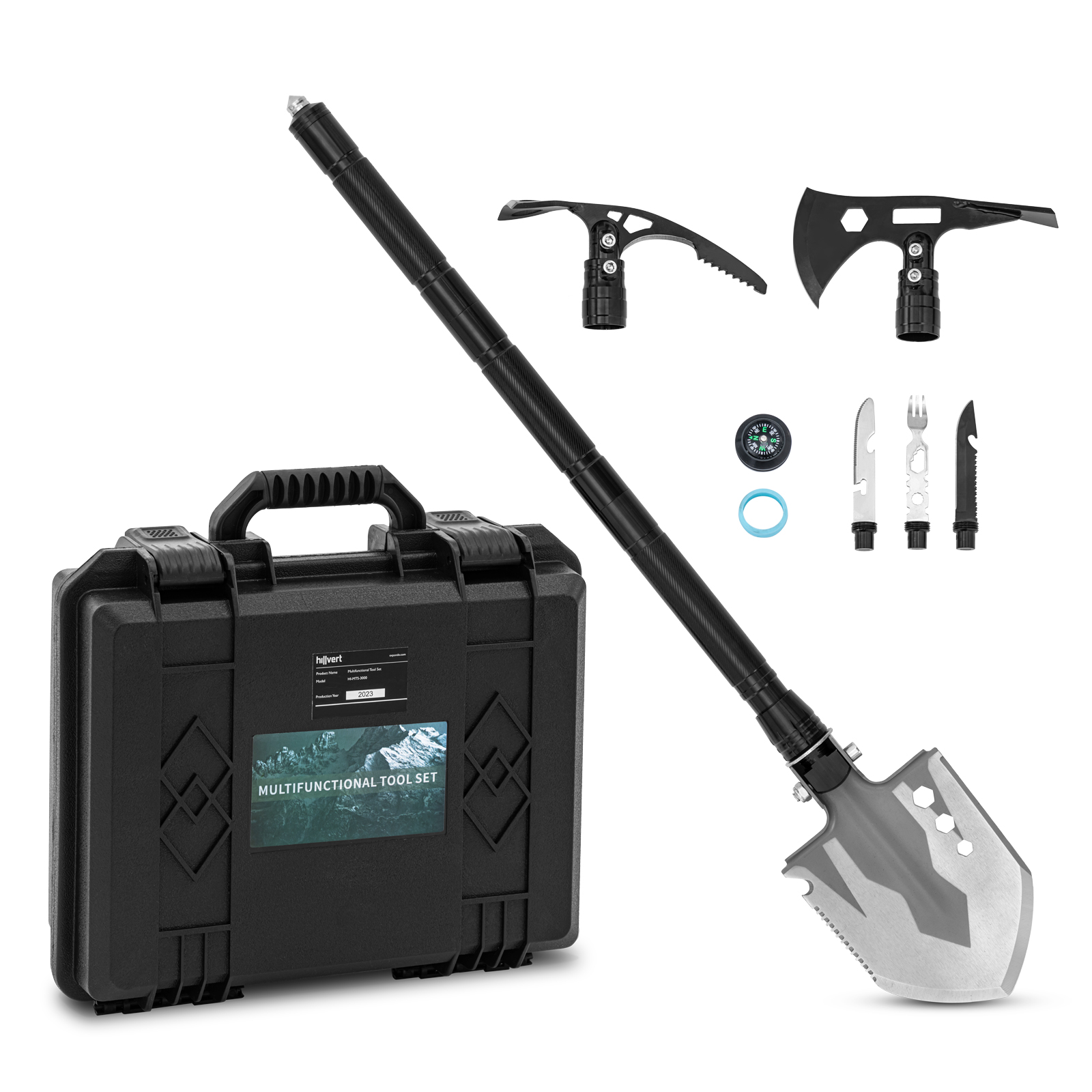 Pelle de survie - 12 fonctions + valise avec bandoulière
