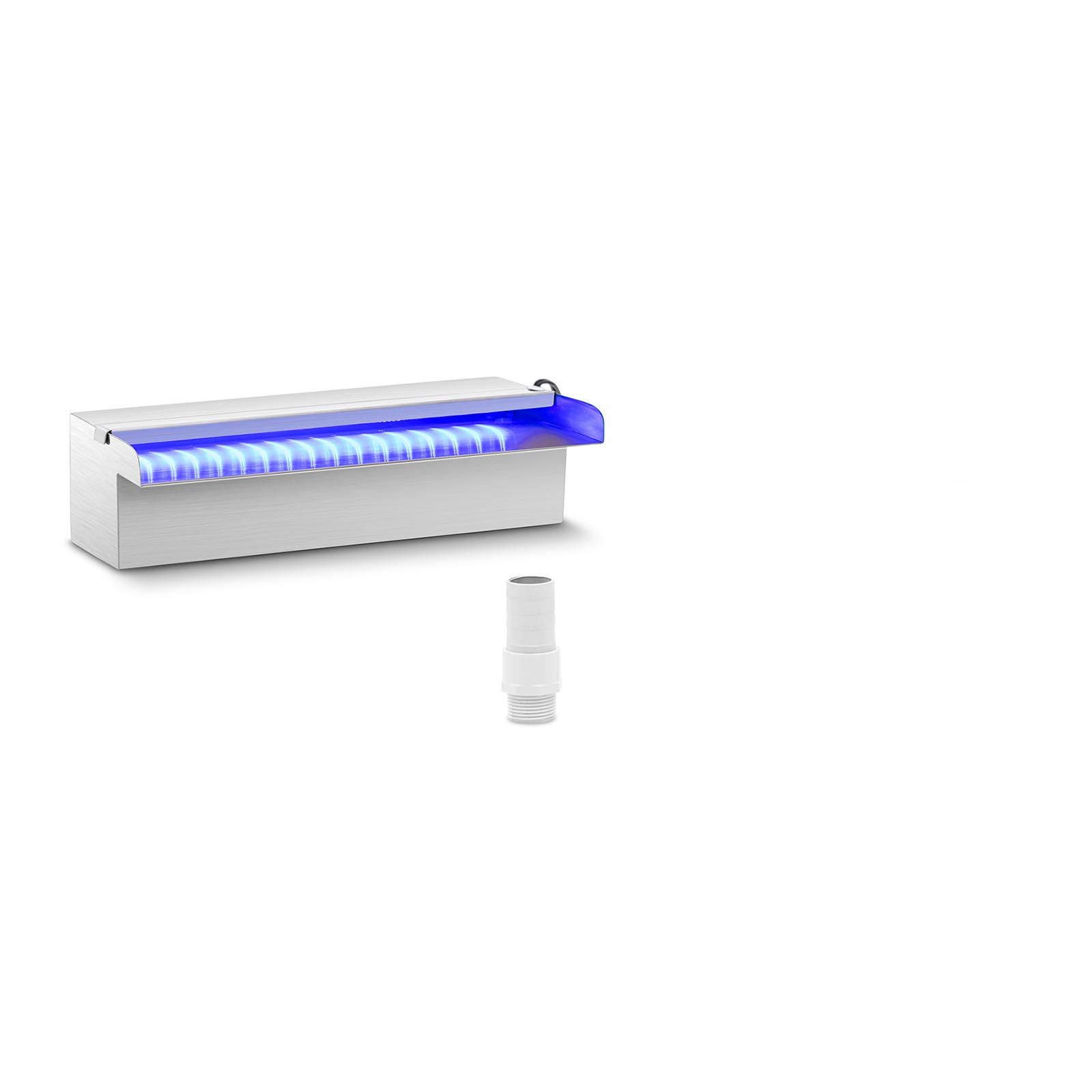 Fontaine de piscine - 30 cm - Éclairage LED - Bleu / Blanc